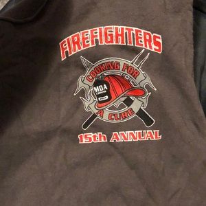 Firefighters muscle tee unique custom cut